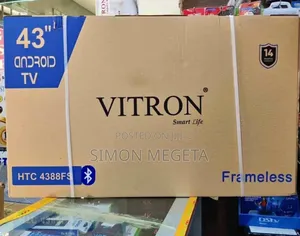 Vitron 43" Tv Frameless Smart Android Tv Htc43/Bluetooth