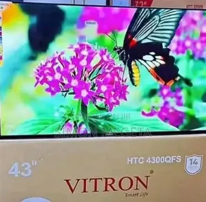 Vitron 43 Inches Qled Tv Frameless Smart Android Tv Htc43/Bluetooth