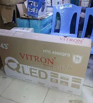 Vitron 43 Inch Qled Tv Smart Android Tv Htc43/Bluetooth