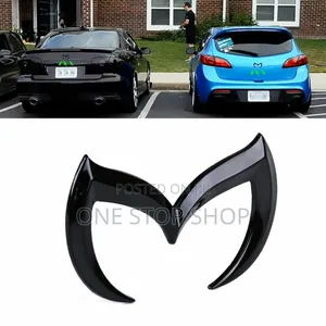 Black Evil Emblem Rear Trunk Decor Mazda Sticker