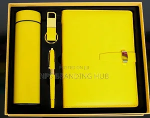Notebook, A Thermal Flask With Temperature Display, Pen, Keyholder.