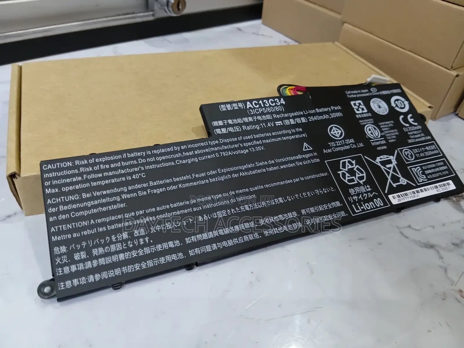 Battery for Acer V5-M52377,v5-122p,E3-111 (Ac13c34)