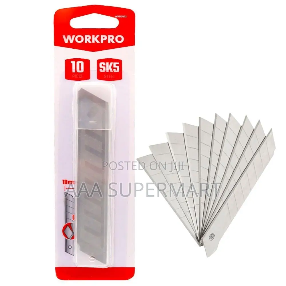 Workpro Wp212002 18mm 10-Pack Replacement Blades for Utility Knife