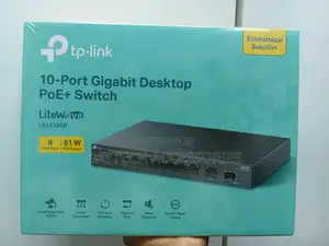 Tp-Link Ls1210gp 10-Port Gigabit Desktop Switch With 8-Port Poe+