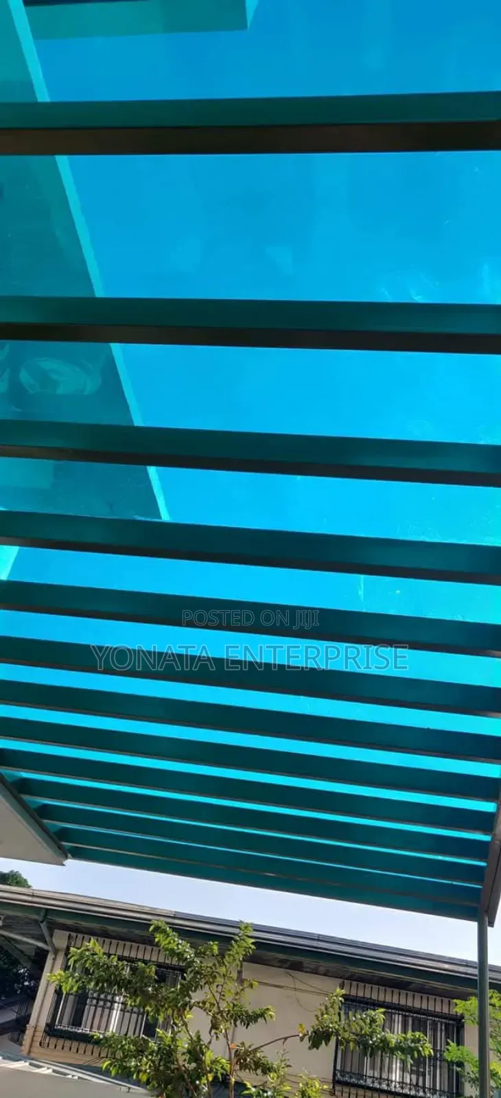 3mm Blue Solid Polycarbonate Sheet for Pergola (2.1m by 5.8m)