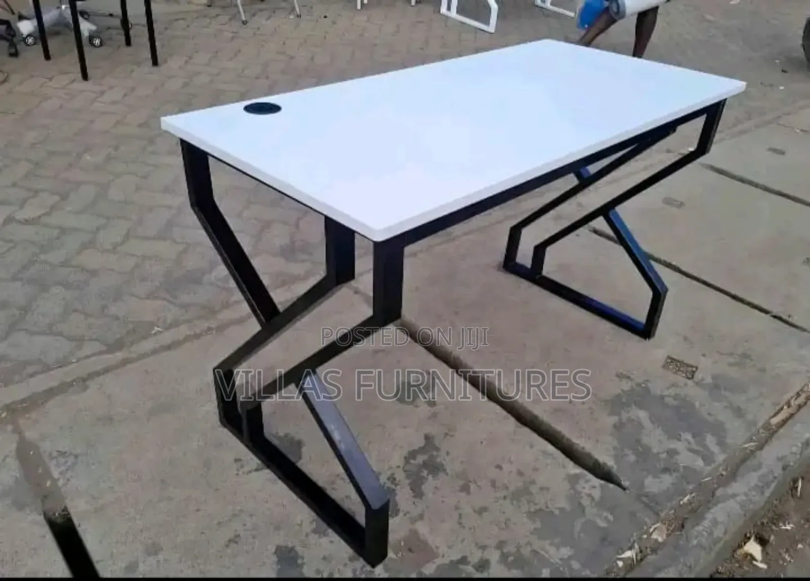 Metallic Frame Study Table and MDF Board Top