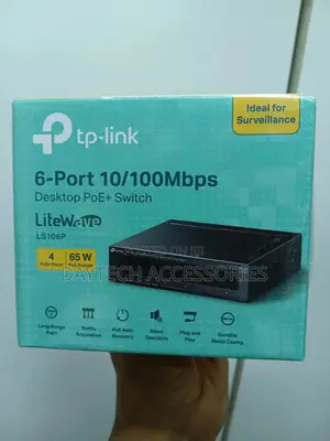 Tp-Link Ls106p 6-Port 10/100mbps Desktop Switch With 4-Port Poe+ | T16