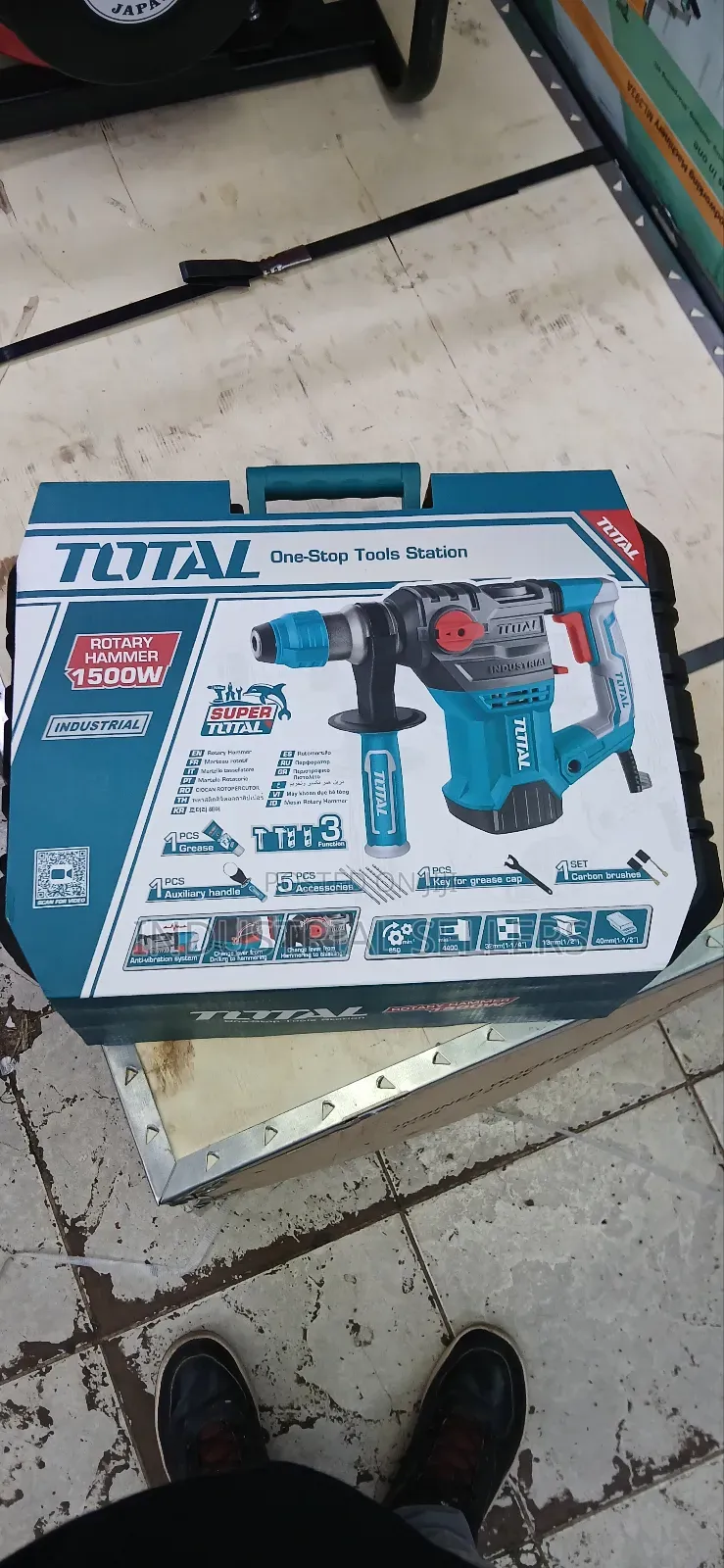 Durable Total 1500w Electric Rotary Hammer(3 Functions)