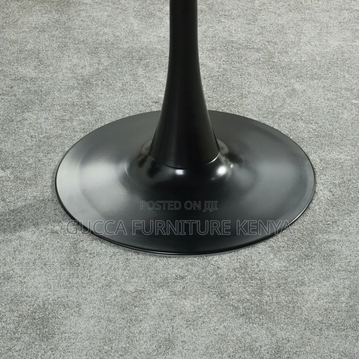 Round Black Marble Home Office Dining Table