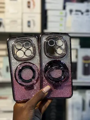 Redmi Note 15 Magnetic Ring Stand Glitter Back Case/Cover