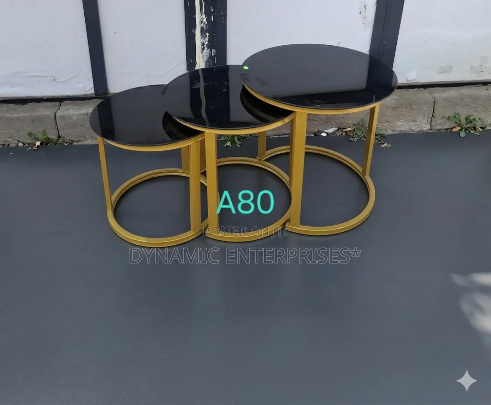 3-Piece Luxury Glass Nesting Table