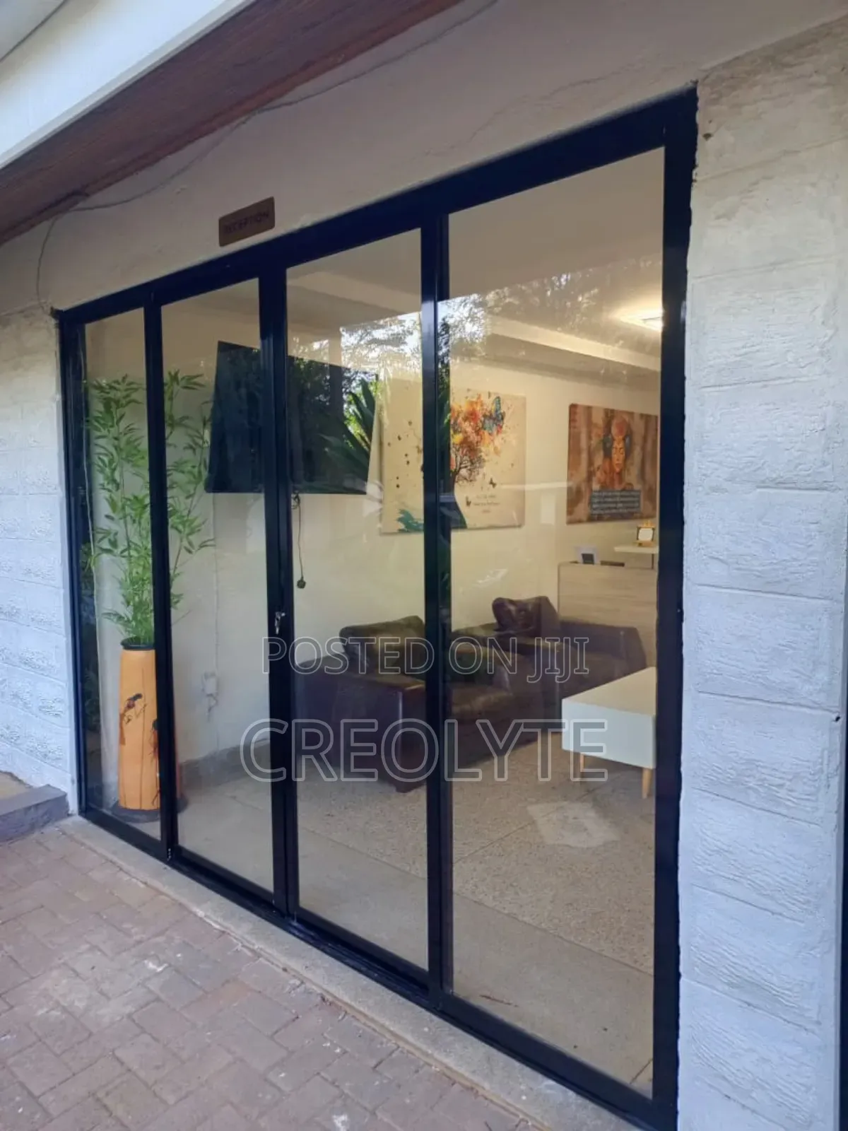 Aluminum Sliding Door. (Condoor) Black