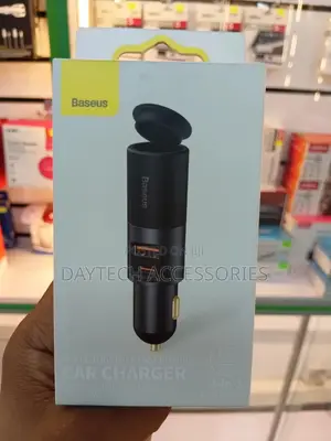 Baseus Car Charger With Cigarette Lighter Extension Slot - 120w