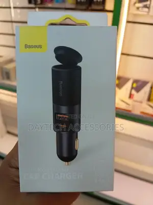 Baseus 2 in 1 Fast Car Charger U+C 120w With Cigarette Expansion Port