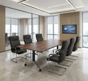 Foldable Meeting Table With Leather Chair