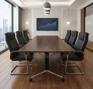Foldable Meeting Table With Leather Chair