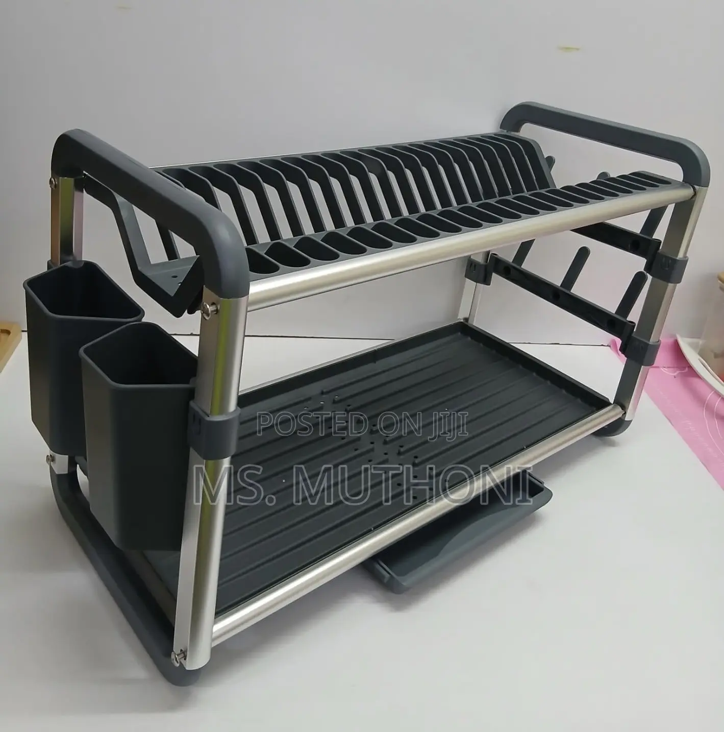 Rust Free High Quality Aluminum+ Plastic Dish Rack