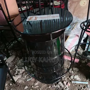Black Drum Marble Top With Supported Stand