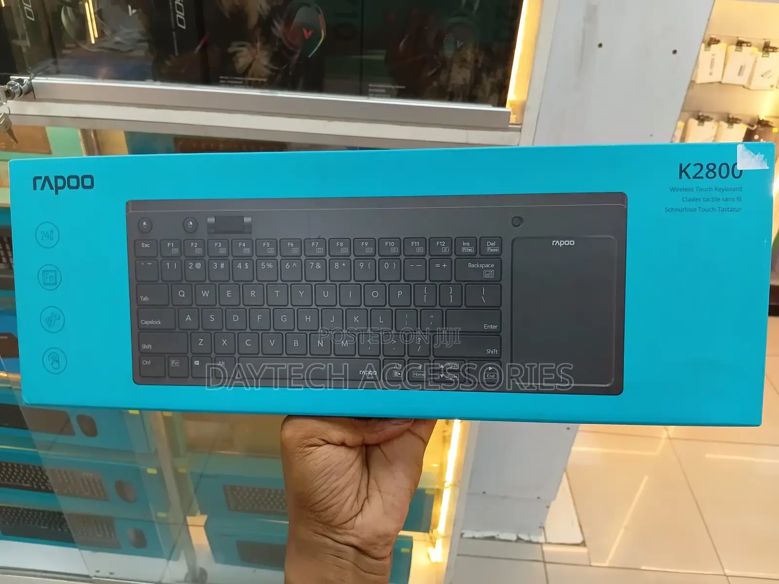 The Rapoo Wireless Keyboard With Touchpad.