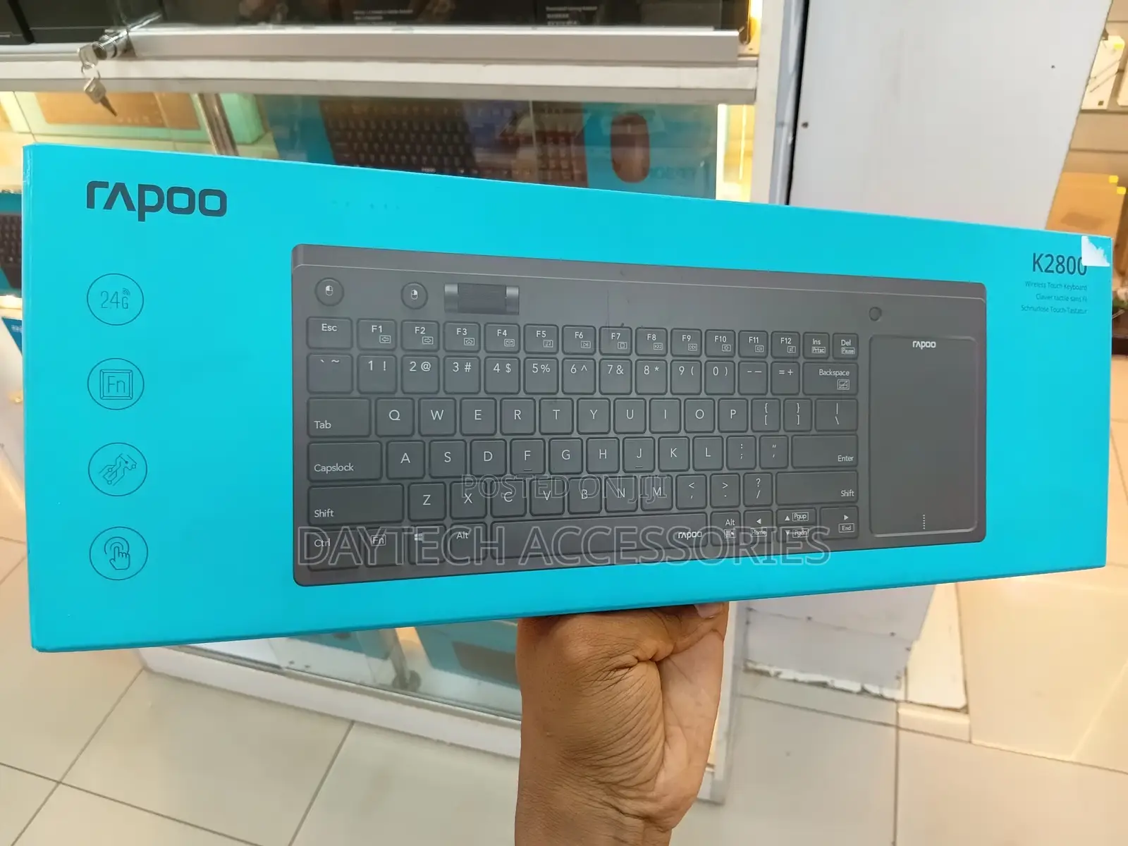 The Rapoo Wireless Keyboard With Touchpad.
