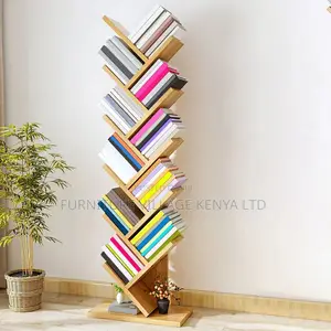 Office Bookcase; Wooden Bookcase Open Bookshelf for Living Room