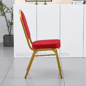 Stackable Armless Red Banquet Boardroom Chair