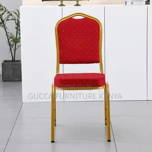 Stackable Armless Red Banquet Boardroom Chair