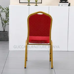 Stackable Armless Red Banquet Boardroom Chair