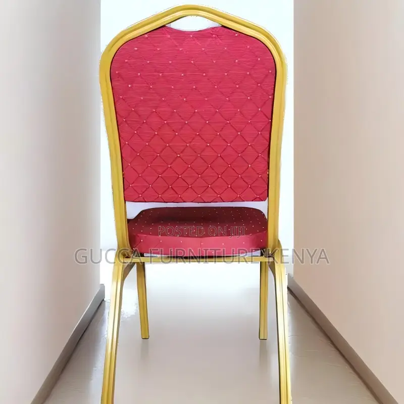 Stackable Armless Red Banquet Boardroom Chair