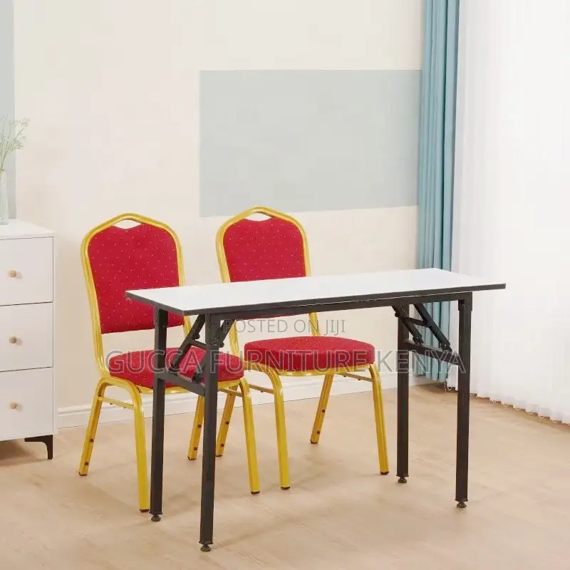 Stackable Armless Red Banquet Boardroom Chair