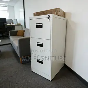 Office Cabinet; Three Lockers Steel Cabinet With Spacious Space