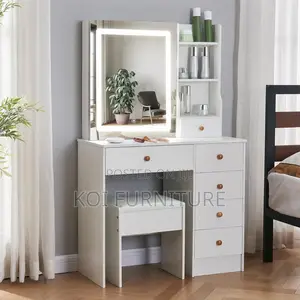 Dressers; Top Stylish White Modern Classic Vanity Set