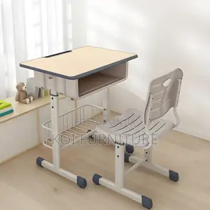 Home Desk; Home Schooling Adjustable Desk Chair Set for Kids