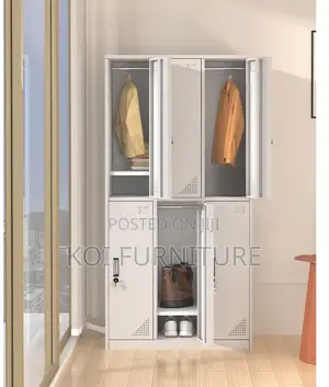 Office Cabinet; Six Lockers Metallic Filing Cabinet for Office Premise