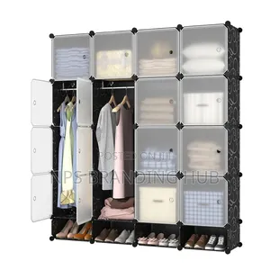 4 Column Plastic Wardrobe (156x39×183cm) Cs
