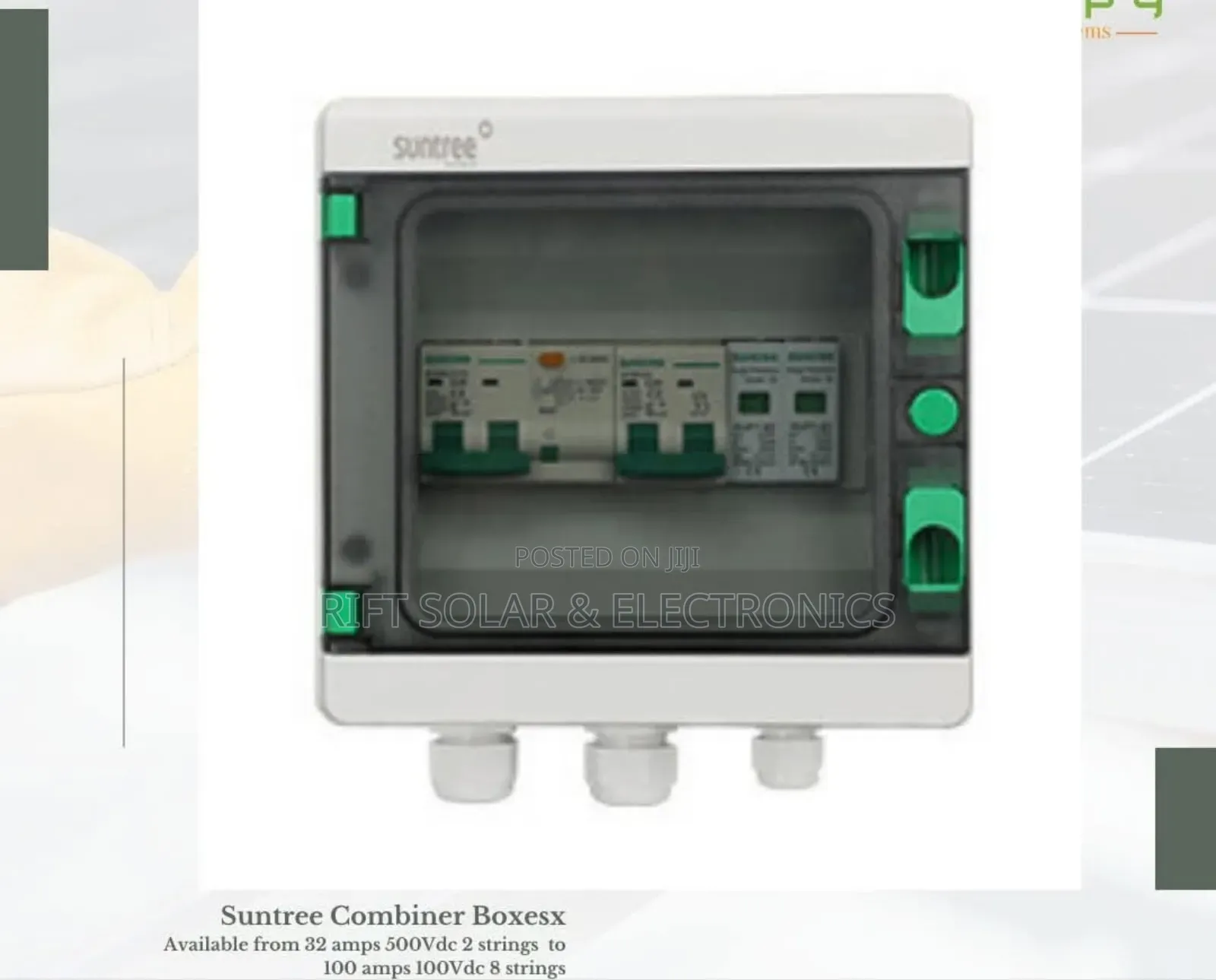 8 Way 32a - 500 VDC 2 String Combiner Box