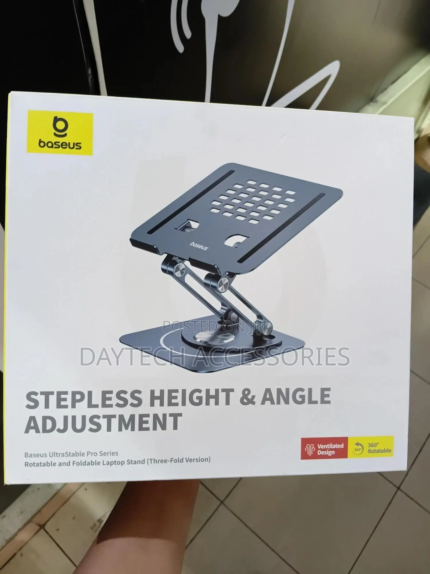 Baseus Ultrastable Pro Rotatable Foldable Laptop Stand - Gray