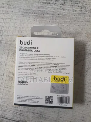 Budi 2.0usb-a to Usb-C Charge/Sync Cable