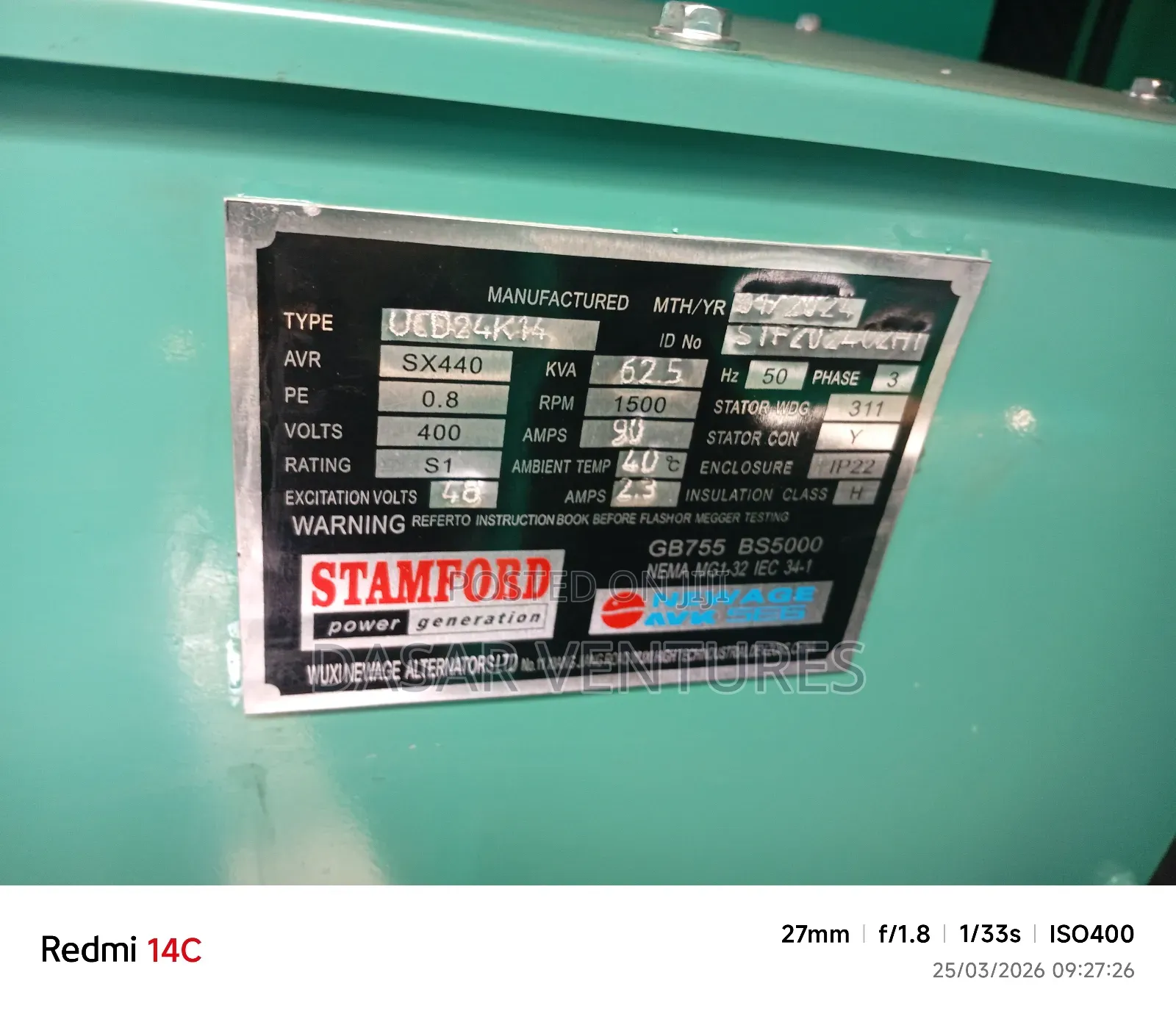 Generator Cummins 62.5kva- Super Silent