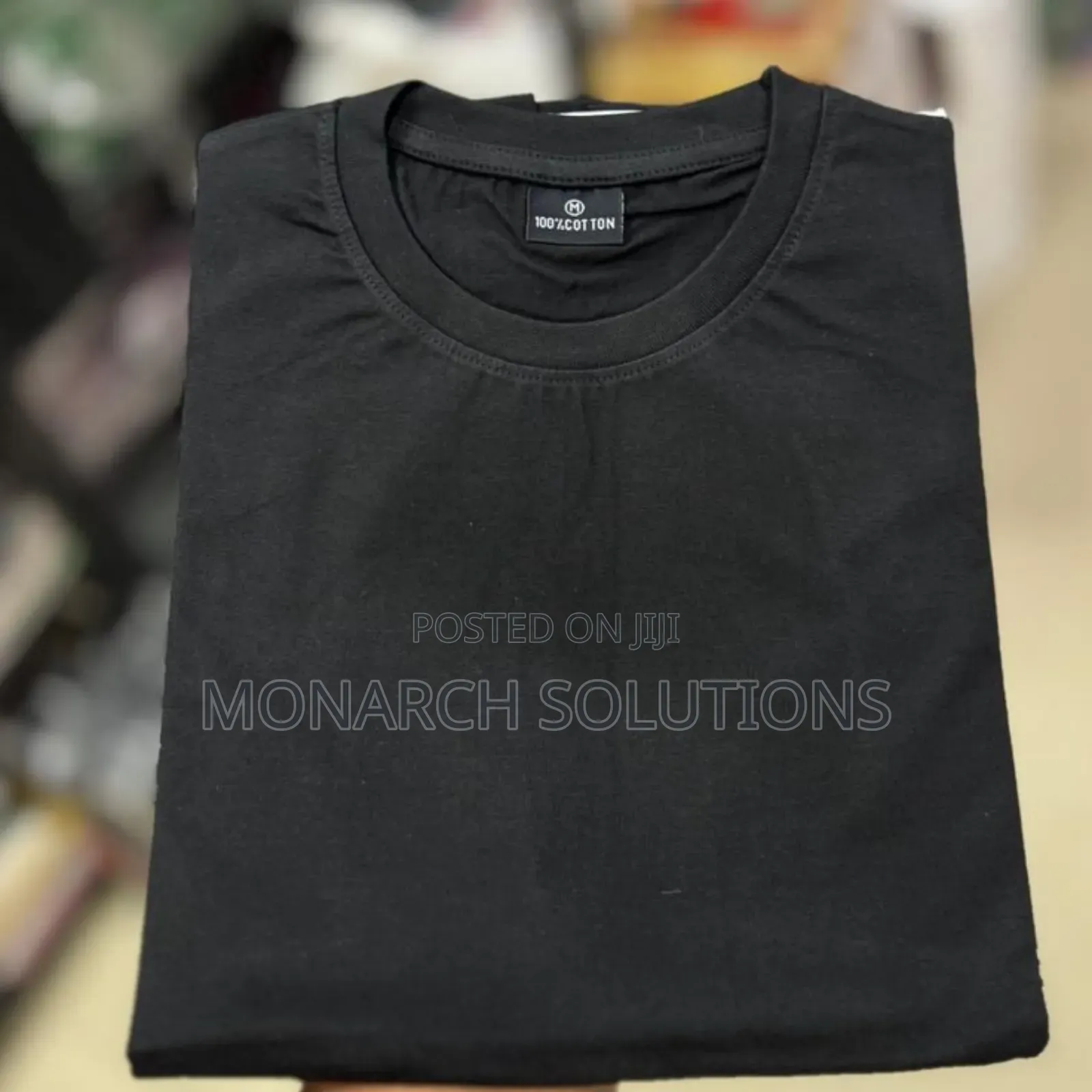 Dark Plain Roundneck Black Tshirt