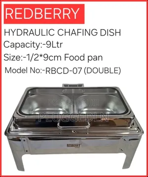 Redberry Hydraulic Double Chafing Dish- 9 LTRS