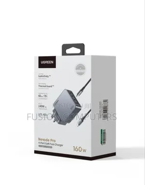 Ugreen X763 160w 4-Port Gan Fast Charger Uk Plug Grey With 1.5m 240w