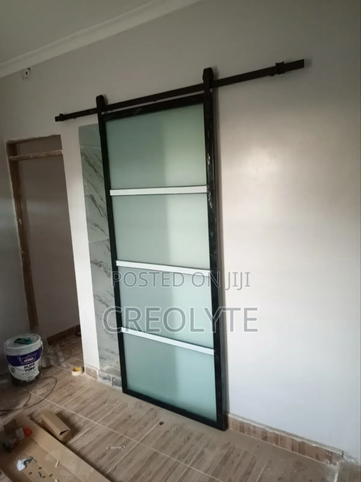 Modern Industrial-Style Sliding Barn Door