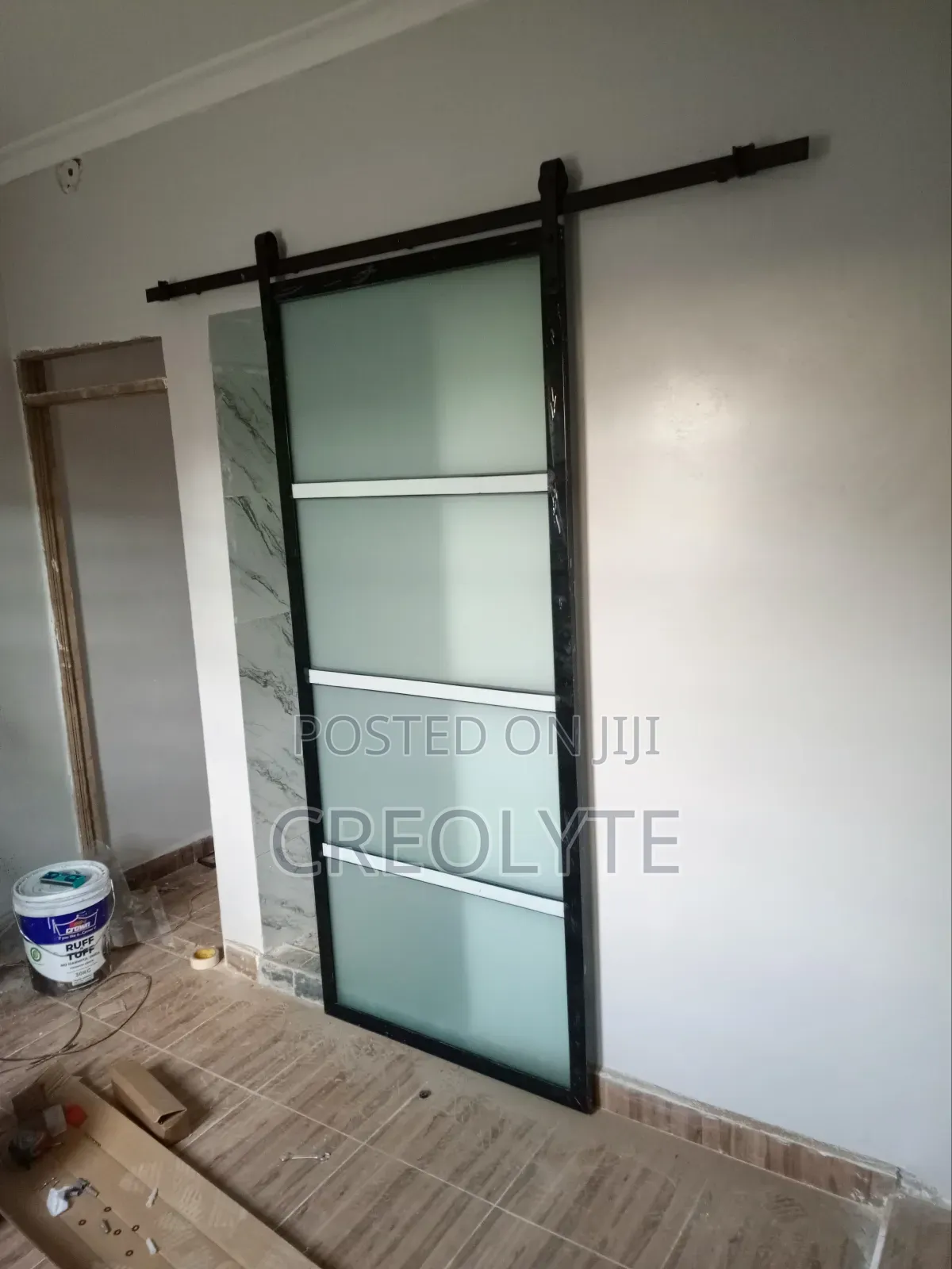 Modern Industrial-Style Sliding Barn Door