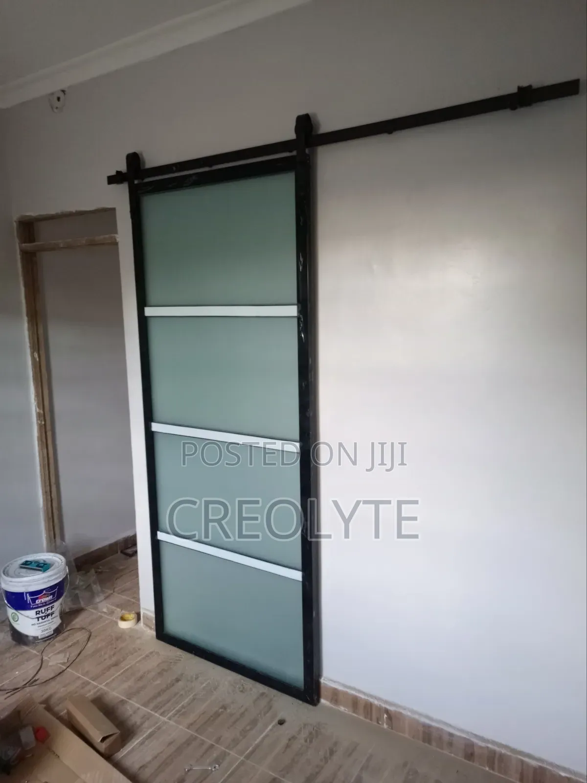 Modern Industrial-Style Sliding Barn Door