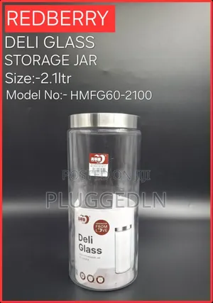 Redberry Deli Glass Storage Jar 2.1 Litres