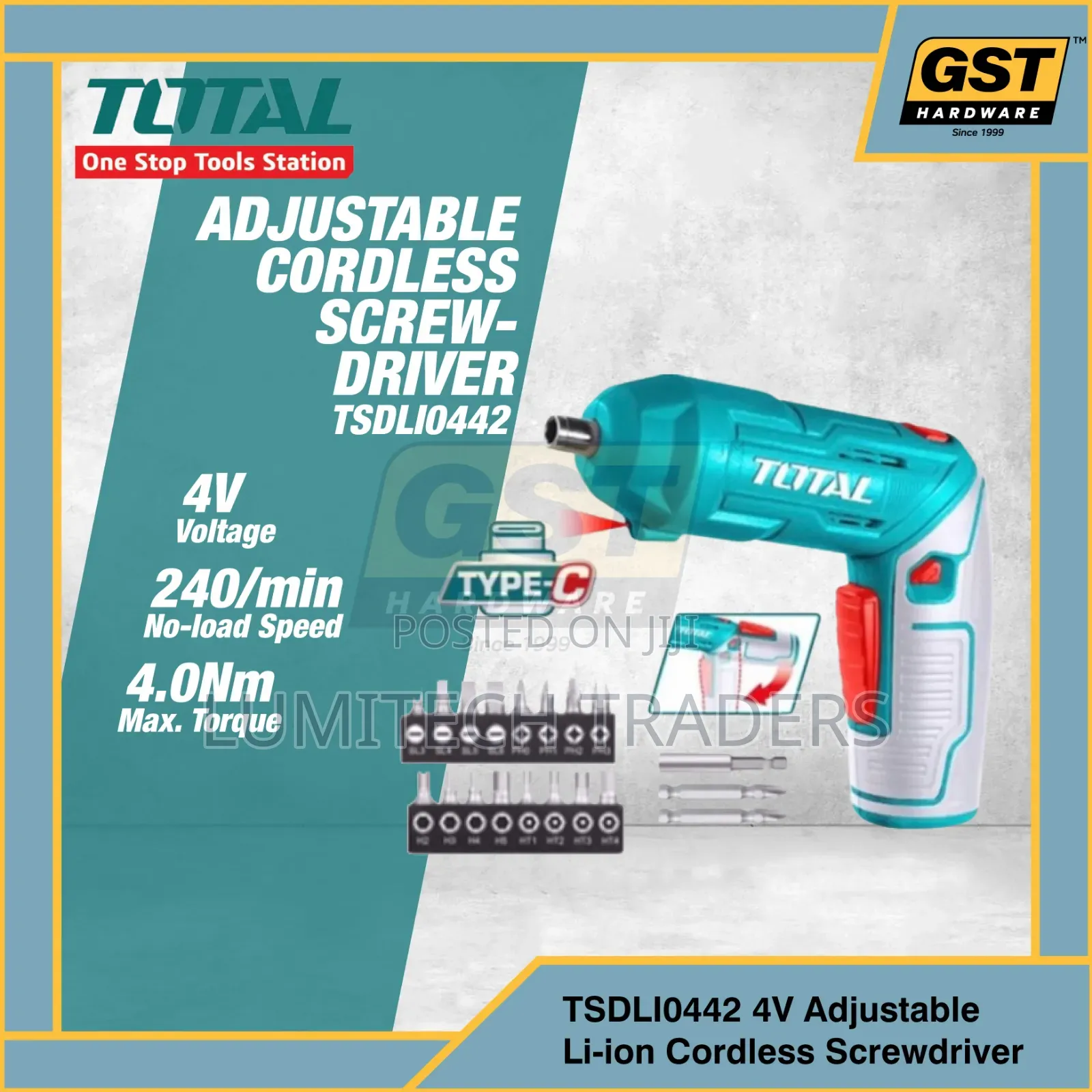 Adjustable Total Cordless Screwdriver
