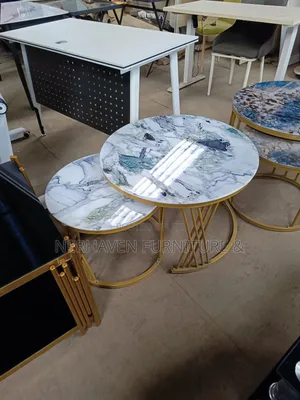 Modern Marble Top Nesting Stools for Elegant Spaces