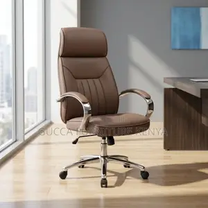 Brown Adjustable Executive Leather Office Chair