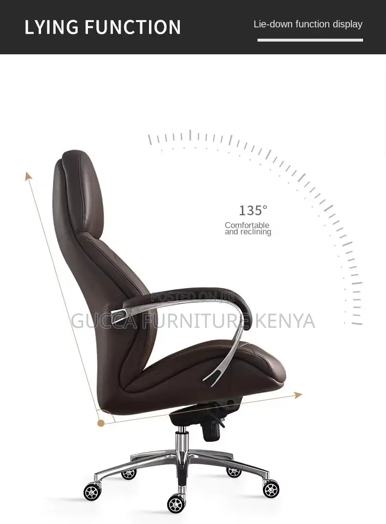 Brown Adjustable Executive Leather Office Chair
